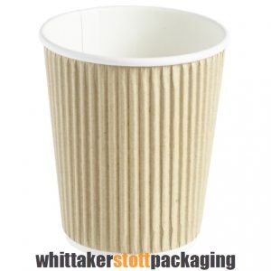 Double Wall Brown Ripple Design Cups