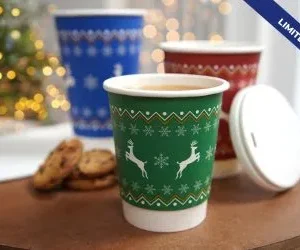 Christmas Design Double Walled Paper Cups