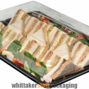 Rectangular Black Platters & lids