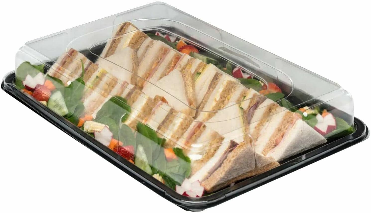 Rectangular Black Platters & lids